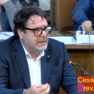 Cesare Tajana durante un intervento in una sede istituzionale