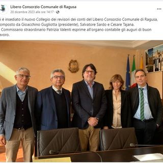 Il Collegio dei revisori del Libero Consorzio Comunale di Ragusa con Cesare Tajana